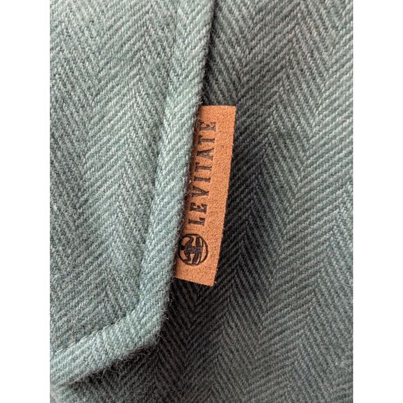 NWT Levitate Shirt Mens XXL 2XL 2X Pond Turquoise Herringbone Flannel - Picture 4 of 11